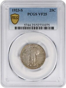 1923-S �X�^���f�B���O���o�e�B�V���o�[�N�H�[�^�[ VF25 PCGS