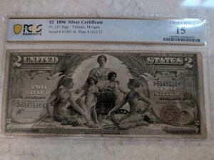 1896�N 2�h����ݏؖ��� ����V���[�Y Fr. 247 PCGS Choice Fine 15