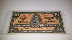 カナダ銀行 1937年- 50ドル 希少カナダ紙幣 ゴードン＆タワーズ