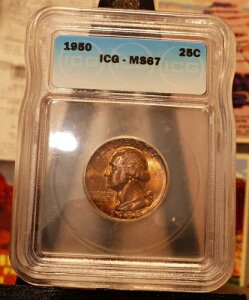 1950�N�� �󏭃W���[�W�E���V���g�� �N�H�[�^�[ �O���[�h MS 67 ICG �艿 $385.00