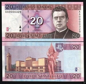 gAjA 20 LITU P-66 2001 "AA" vtBbNX ɒႢVAԍ UNC gAjA NOTE