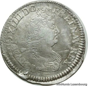 W2656 レア 1/2 エキュ ルイ 14 世 オー 8 L 1704 P ディジョン アルジャン -> オファー-