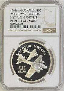 :1991M S1-ONCE $50 }[VY NGC PF69UC 񎟐E퓬@ B-17 A R10 gbv|bv