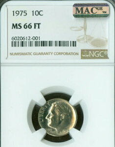 1975 P ���[�Y�x���g �_�C�� NGC MS66 FT PQ 2ND FINEST MAC SPOTLESS ���A�B