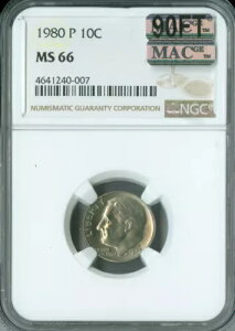 1980 �N P ���[�Y�x���g �_�C�� NGC MS66 MAC 90 �t�B�[�g �X�|�b�g���X �� $4,000 IN FT .