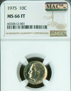 1975 P ���[�Y�x���g �_�C�� NGC MS66 FT PQ 2ND FINEST MAC SPOTLESS ���A�B
