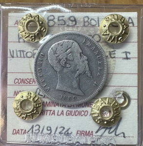 Re Elect Vittorio Emanuele II 1 Lyre 1859 �{���[�j�� ���A �V�[���h Qbb Subalpina