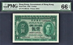 ` 1h KGVI 1949 Pick-324a GEM UNC PMG 66 EPQ A