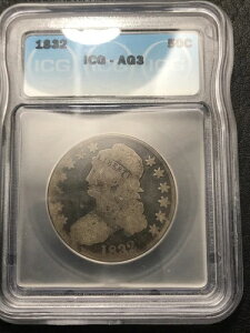 1832�N �L���b�v�h�o�X�g �n�[�t�_���[ ICG AG3 ���[�{�[�� ���A 50�Z���g �V���o�[�R�C��