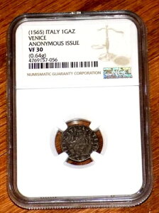 1565�N �C�^���A 1�K�Y ���F�l�c�B�A �������s NGC VF 30 ���l�b�T���X���� �󏭃R�C��