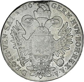 オーストリア ターラー硬貨 1806年 A 非常に希少なタイプ VF 非常に良好な状態