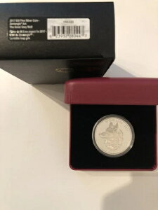 2017年 グレート・グレイ・ウルフ - ゼンタングルアート プルーフ 30ドル 2オンス 銀貨 カナダ COA