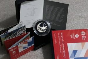 ?? ???? 英国 GB 2016 シルバー プルーフ 50 ペンス Team GB Believe SWIMMING ボックス COA 希少 B78