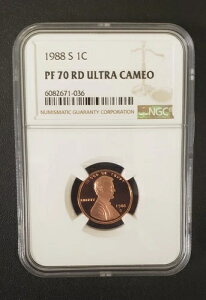 1988-S リンカーン記念館セント NGC PF70 RD ウルトラカメオ、トップポップ