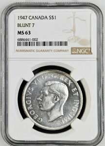 1947�N 1�h����� �W���[�W6�� �J�i�_ NGC MS63 �u�����g-7