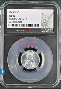 1943-S 1c MS 67 - VaultBox �V���[�Y3 NGC�O���[�h�����J�[���X�`�[���y�j�[