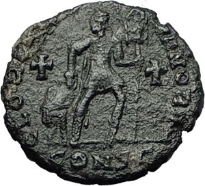 GRATIAN 367AD ���Ɋ󏭂ȌÑネ�[�}�̃R�C���AChi-Rho Labarum �Ə\���� i59358