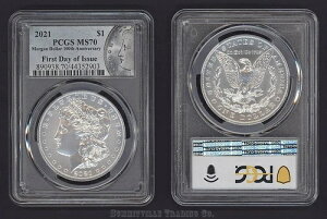 2021�N P �����K�� �V���o�[ �h�� PCGS MS70 �u���[���x�� ���s���� ��