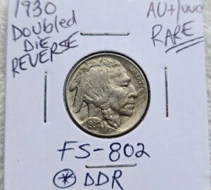 1930�N �o�b�t�@���[�j�b�P�� AU/UNC DDR FS-802 ��5�Z���g | PCGS�F�� 16������