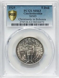 �`�F�R�X���o�L�A - �`�F�R���a���A��� 5 �_�J�b�g 1929�N - PCGS MS 63�A�󏭕i