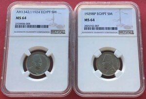 �G�W�v�g�A�Z�b�g 2 x 5 �~�����X �L���O�E�t�A�h�E�t�A�h 1924 & 1929 NGC MS 64 (AL) �A��