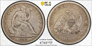 󏭂1842NoeBEV[eBOEVo[n[thij1842N PCGS F15