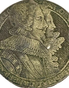 Simon van de Passe CHARLES I & HENRIETTA MARIA ��̊󏭂� 1630 �V���o�[ �W�F�g��