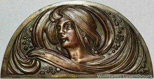 V6251 希少 フランス 鋳鉄 ユニフェイス アールヌーボー 寓意 神性 女性 1900年代 SUP-