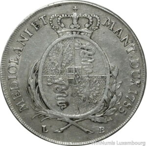 H2192 希少 イタリア 1 スクード ジョセフ II 1785 LB ミラノ シルバー -> オファー -