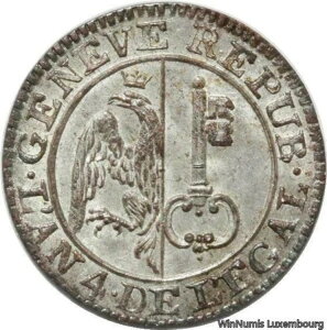 F6638 �� TOP POP �X�C�X �W���l�[�u 6�f�j�[�� 1795 An 4 PCGS MS63-