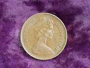 1980年 2ペンス 英国エリザベス2世 希少コイン