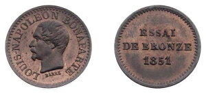 �t�����X�AESSAI 1 CENTIME 1851 MAZ - 1375 NGC MS 64 RB (SL)�A���A