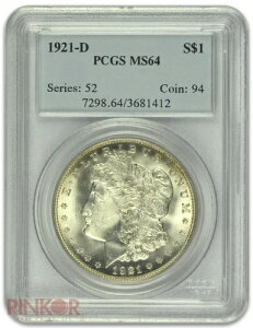 1921-D 1h KE_[ PCGS MS 64