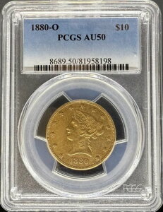 1880-O 10�h�� ���o�e�B AU50 PCGS (#PA81958198)