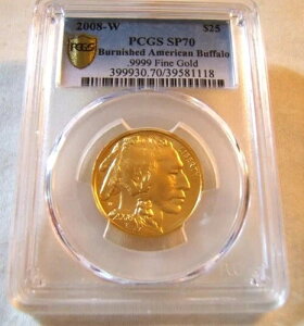  2008-W 25 h dグ S[h obt@[ PCGS SP70 1/2 IX .9999 RC