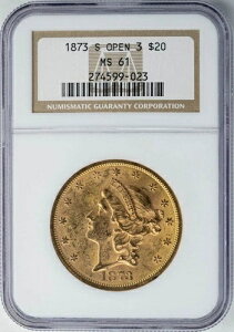 1873-S 20h oeBI[v 3 MS61 NGC 950203-26