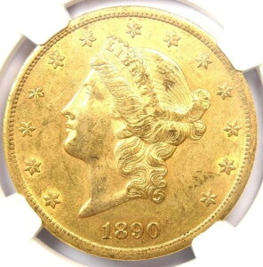 1890-CC ���o�e�B�S�[���h�_�u���C�[�O�� 20�h�� �J�[�\���V�e�B�R�C�� - NGC AU58 - 9,500�h������