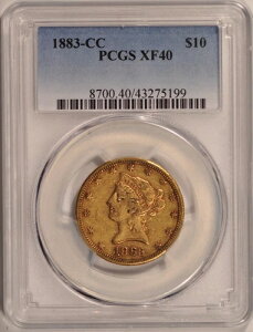 1883-CC 10h oeBC[O PCGS XF40 J[\VeB 33NȑŐ