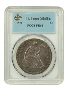 1871�N $1 PCGS PR64 ex: D.L. �n���Z��