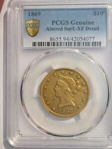 1869-P oeB S[h C[O 10h iCXRC PCGS XF DE A sN 1855N s