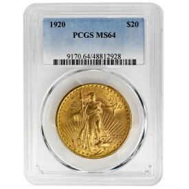 1920年 $20セントゴーデンス、PCGS MS64 レアコイン
