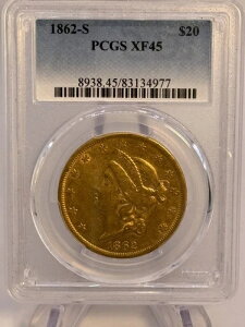 1862�N S �_�u���C�[�O�� ���o�e�B�w�b�h PCGS XF-45