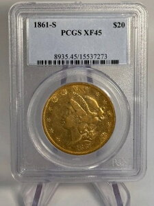 1861�N S �_�u���C�[�O�� ���o�e�B�w�b�h PCGS XF-45