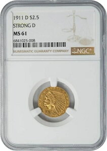 1911-D 2 1/2h CfBA XgO D  MS61 NGC 949842-36