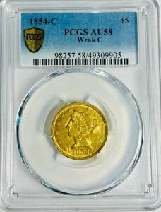 1854N 5h 5h Rlbg oeBwbh n[tC[O AU 58 PCGS