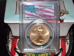 **��** 2001 MS69 �o�^ PCGS 50 �h�� �S�[���h �C�[�O�� WTC ���[���h �g���[�h �Z���^�[ 911
