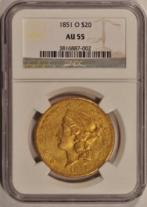 1851-O 20h oeBS[h _uC[ORC NGC AU55 j[I[Y 33NȑŐ