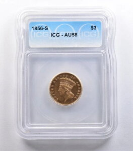 1856-S 3�h�� �C���f�B�A�� �v�����Z�X �w�b�h 3�h������ AU58 ICG *6436