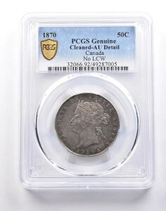 1870�N�J�i�_50�Z���g�ALCW�Ȃ��A�����N���[�j���O�ς݁AAU�ڍׁAPCGS *9918