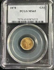 1878 G$1 PCGS MS65 ???�󏭂ȓ��t????Pop 16/9